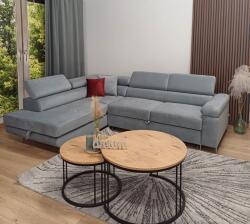 Aston sarokkanapé matt velvet szürke balos