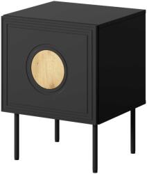 Éjjeliszekrény (2db) LAPATTO fekete matt / craft tölgy