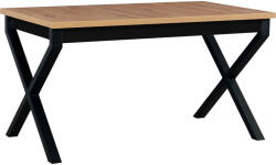 Asztal IKON 1 80×140/180 artisan tölgy laminált / fekete