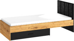  Ágy 90×200 LNIC 10 arany craft tölgy / fekete