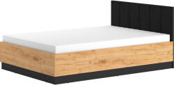 Ágy 140×200 emelőkerettel ARSA 13A arany craft tölgy + fekete