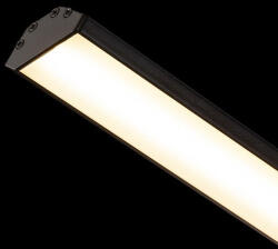 LED PROFILE J felületre szerelhető 1m fekete matt akrilát/alumínium (R14094)