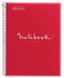 Miquelrius Emotions A5 PP 120 lapos piros kockás spirálfüzet (A152240027) - bestbyte