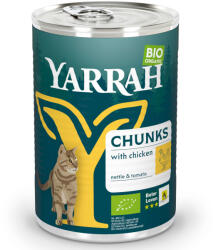 Yarrah 405g Yarrah Bio falatok bio csirke & bio csalán szószban nedves macskatáp