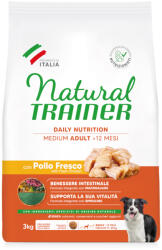 Natural Trainer 2x3kg Natural Trainer Adult Medium csirke száraz kutyatáp