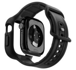 Spigen VAULT PRO pótszíj (egyedi méret, matt, ütésállóság + szilikon keret) FEKETE Apple Watch Series 10 46mm (ACS09391) (ACS09391)