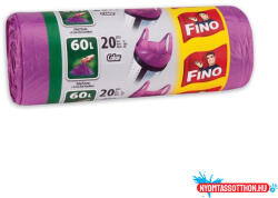 FINO Szemeteszsák köthető füles 60 literes 20 db/tekercs lila Fino (47631) - nyomtassotthon