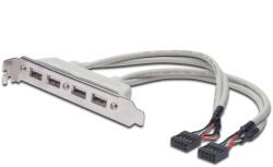 ASSMANN USB Slot Bracket cable, 4x type A-2x10pin IDC (AK-300304-002-E) - primatinta