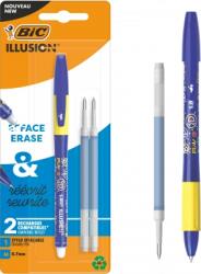 BIC Roller gel termosensibil BIC Illusion, 1 roller albastru + 2 rezerve 516514
