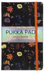 PUKKA PAD Bloom A5 192 oldalas vonalas fekete gumipántos napló (A17357BL2) - officedepot