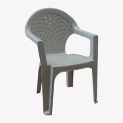 Iris GF-300G Palmiye szürke műanyag karfás kerti szék (GF-300G)