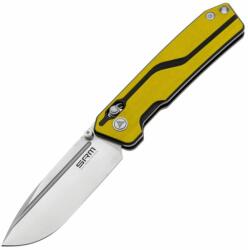 Összecsukható kés, SRM, 7228L-GW, G10 fogantyú, 10Cr15MoV acél, sárga zöld (d-18-46-3934)