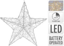 Karácsonyi Csillagdísz 30Led Fehér Fényű 30 cm 1 db