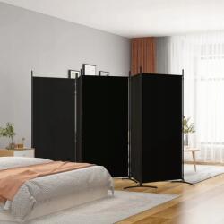 vidaXL 5 paneles paraván, fekete, 433x180 cm, szövet (350269)