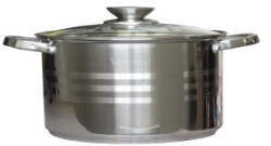  Lábas Inox+Üveg Tető 26 cm 6, 9L 1 db