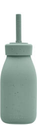KikkaBoo Силиконово шише със сламка Kikkaboo - Platinum Silicone, Sage (31302050019)
