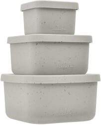 Kikkaboo Комплект кутии за храна Kikkaboo - Platinum Silicone, Sand, 3 броя (31302050010)