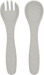 Kikkaboo Комплект вилица и лъжица Kikkaboo - Platinum Silicone, Sand (31302050015)