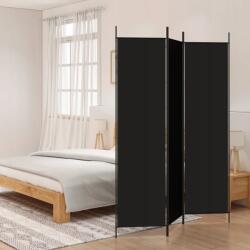 VidaXL 3 paneles paraván, fekete, 150x200 cm, szövet (350181)