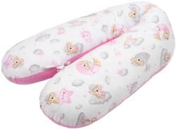 Kidizi Perna gravide 3 in 1 cu husa detasabila din bumbac 100% Kidizi Lena, lungime 160 cm, Koala Dreams Pink (5949551916376)