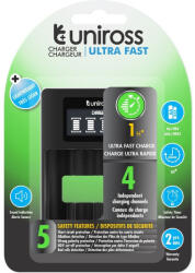 Uniross Încărcător rapid cu procesor UNIROSS cu protecție LCD AA/AAA (UCU005) Incarcator baterii