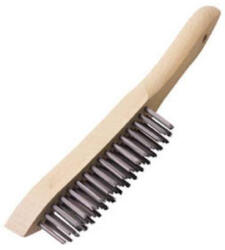 GERMAFLEX Perie de sârmă cu mâner din lemn pe 4 rânduri (SZC-00016)