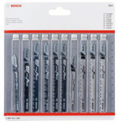 Bosch Dekopírfűrészlap készlet 10 részes T befogás fára (2607011169) - szerszamplaza