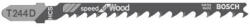 Bosch Dekopírfűrészlap fához T 244 D 100/4, 0-5, 2 mm ívelt vágáshoz (3 db) (2608630879) - szerszamplaza