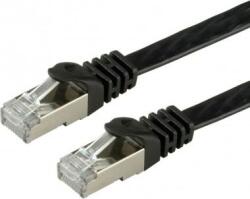 Valueline 21.99. 0974 RJ45 Hálózati kábel, patchkábel CAT 6 F/UTP 1.50 m Fekete Árnyékolt, lapos, aranyozott érintkező 1 db (21.99. 0974) (21.99.0974)