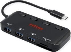 Roline 3 port USB 3.1 gen. 1 hub Fekete (14.02. 5059) (14.02.5059)