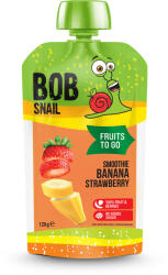 Bob Snail Smoothie Banane si Capsuni, 120g, Bob Snail