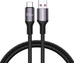 Rocoren Retro Series USB Type-A apa - USB Type-C apa Adat és töltő kábel (100W) - Szürke (2m) (RCPBAT1-RTB0G) (RCPBAT1-RTB0G)