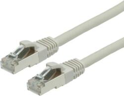 Telegärtner 100009114 RJ45 Hálózati kábel, patchkábel CAT 6A S/FTP 15.00 m Szürke Kettős árnyékolás, Védővel, Lángálló 1 db (L00006A0033) (L00006A0033)