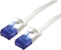 Valueline 21.99. 2063 RJ45 Hálózati kábel, patchkábel CAT 6A U/UTP 3.00 m Fehér Árnyékolatlan, lapos, aranyozott érintkező 1 db ( )