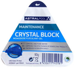 Steinbach Astralpool Crystal Block Pelyhesítő Gél Szkimmerbe - Pool Gel Tisztító Gél Medencékhez, Kristálytiszta Vízért és Hatékony Szűrésért (67558)
