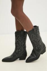 Answear. LAB bőr cowboy csizma fekete, női, magassarkú - fekete Női 39 - answear - 39 990 Ft