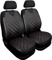 AUTO-DEKOR Huse auto universale din piele ecologică Perfect Line+ potrivite pentru FIAT PUNTO, roșu, 2 buc