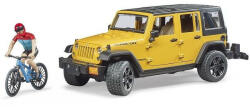 Jeep Wrangler Rubicon Unlimited hegyi kerékpárral és kerékpárossal - Bruder 2543 (02543)