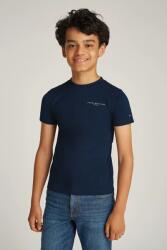 Tommy Hilfiger gyerek pamut póló sötétkék, nyomott mintás, KS0KS00594 - sötétkék 116