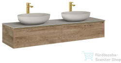 AREZZO design MONTEREY 160 cm-es alsószekrény 2 fiókkal Canela tölgy színben AR-169477 (AR-169477)