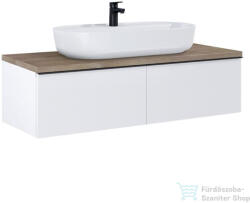 AREZZO design MONTEREY 120 cm-es alsószekrény 2 fiókkal matt fehér színben AR-169443 (AR-169443)