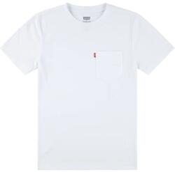 Levi's gyerek pamut póló SUNSET POCKET TEE fehér, sima, 8EM359 - fehér 104
