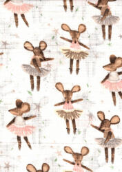 Mintás textil pelenka 1db-os - balerina egér