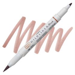 Zebra Ecsetirón ZEBRA kétvégű filctoll Mildliner, ecset 1-4mm és vékony kerek hegy 0, 5mm brown, barna