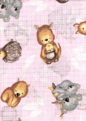  Mintás textil pelenka 1db-os - Mama és kicsinyei rózsaszín