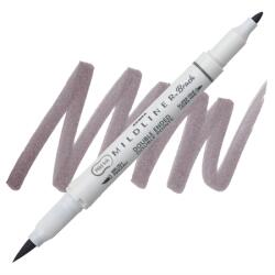 Zebra Ecsetirón ZEBRA kétvégű filctoll Mildliner, ecset 1-4mm és vékony kerek hegy 0, 5mm sötét szürke, Dark Gray