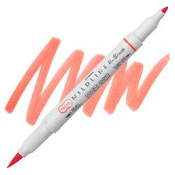 Zebra Ecsetirón ZEBRA kétvégű filctoll Mildliner, ecset 1-4mm és vékony kerek hegy 0, 5mm Marigold, körömvirág