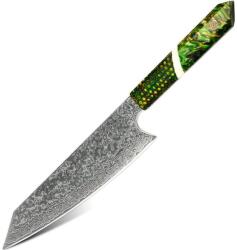  Shinsei damaszk konyhakés-Kiritsuke/Zöld