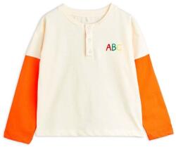Mini Rodini gyerek pamut hosszú ujjú felső ABC fehér, sima, 2472011711 - fehér 140-146