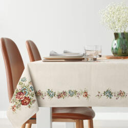  Virágmintás gobelin asztalterítő zsenília fonalból Natúr 140x180 cm +/-5% (425776)